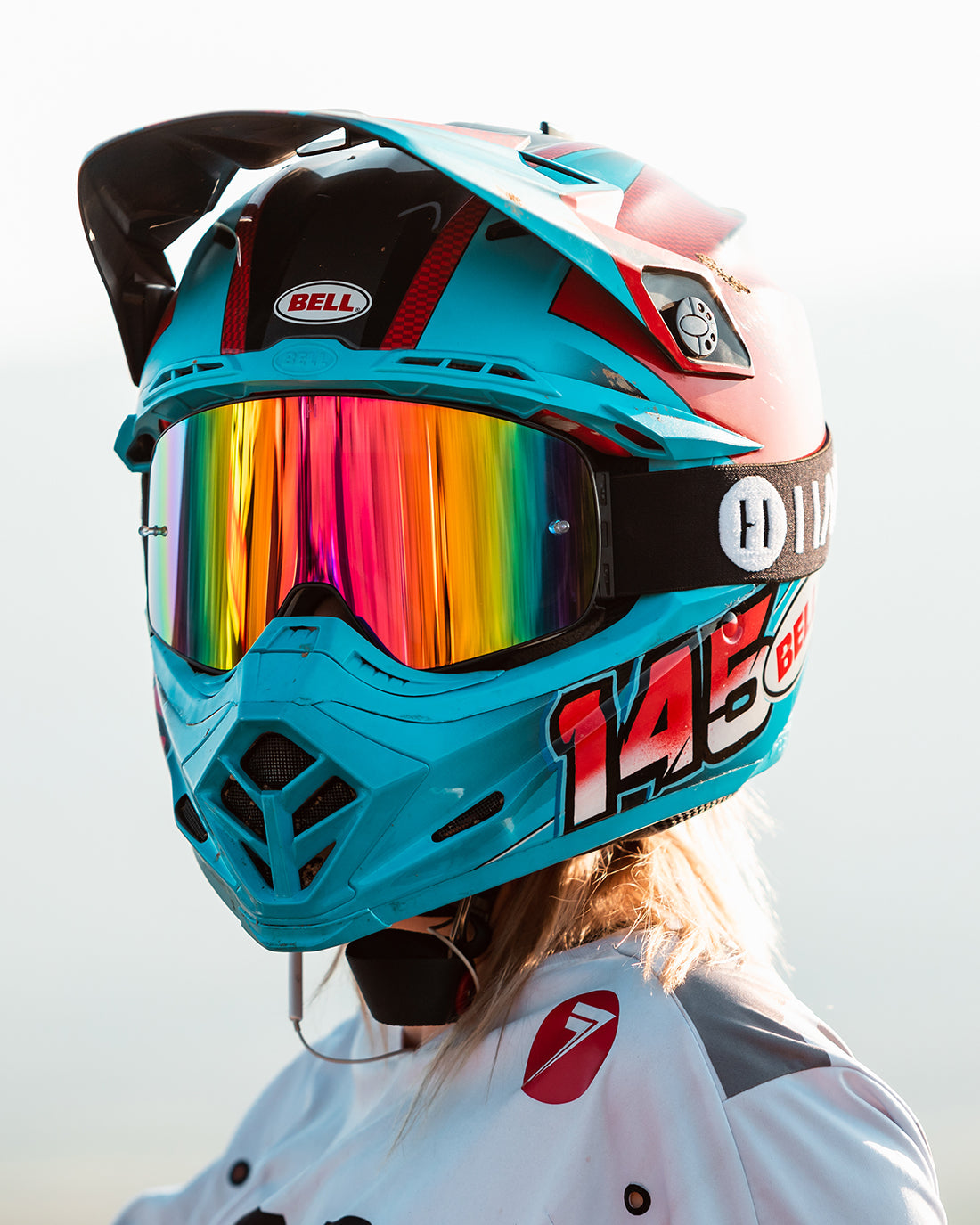 Inverse Infinity Goggles | Havoc Black, White and Rainbow | Off-Road and Motocross Riders