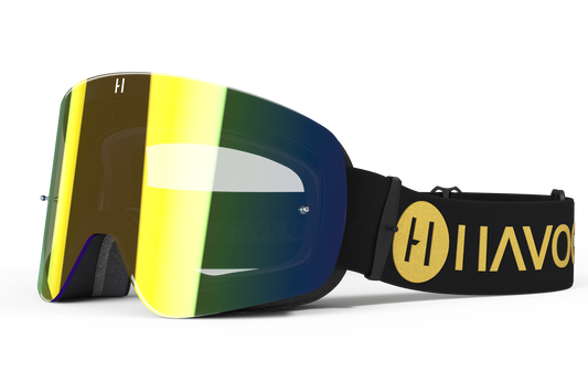 Youth Gold Legacy Goggles | Havoc Black and Gold | Kids’ Off-Road and Motocross Riders