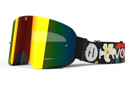 Youth Floral Legacy Goggles | Havoc Red and Black | Kids’ Off-Road and Motocross Riders