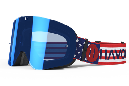 Youth USA Legacy Goggles | Havoc Blue and Black | Kids’ Off-Road and Motocross Riders