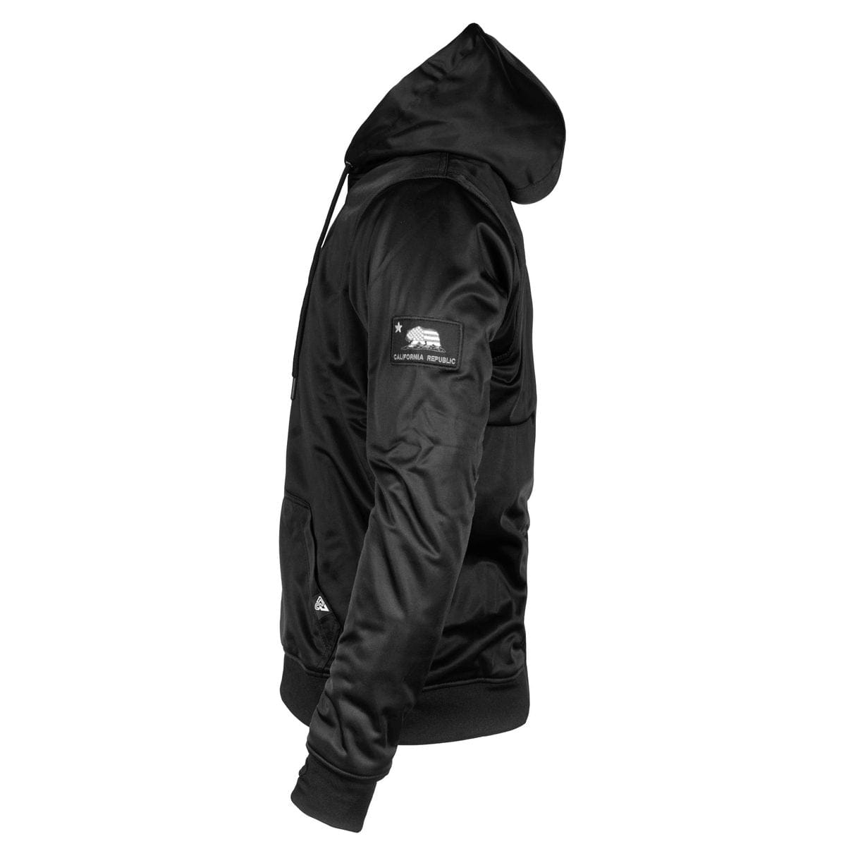 Black Solid Ultra Protective Hoodie with Pads - REVRides