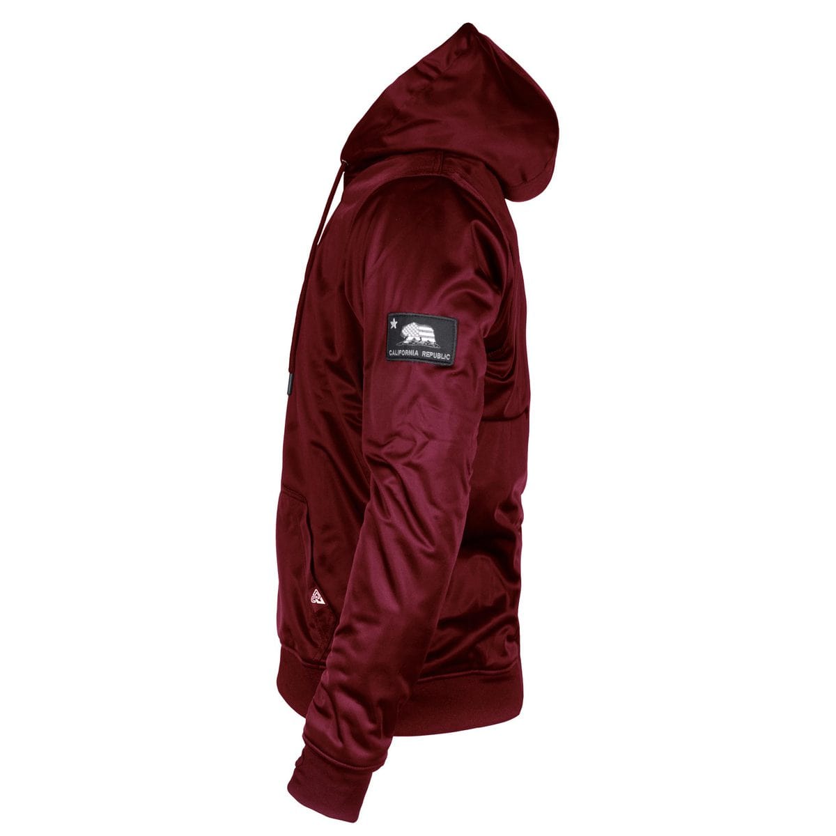 Red Maroon Solid Ultra Protective Hoodie with Pads - REVRides