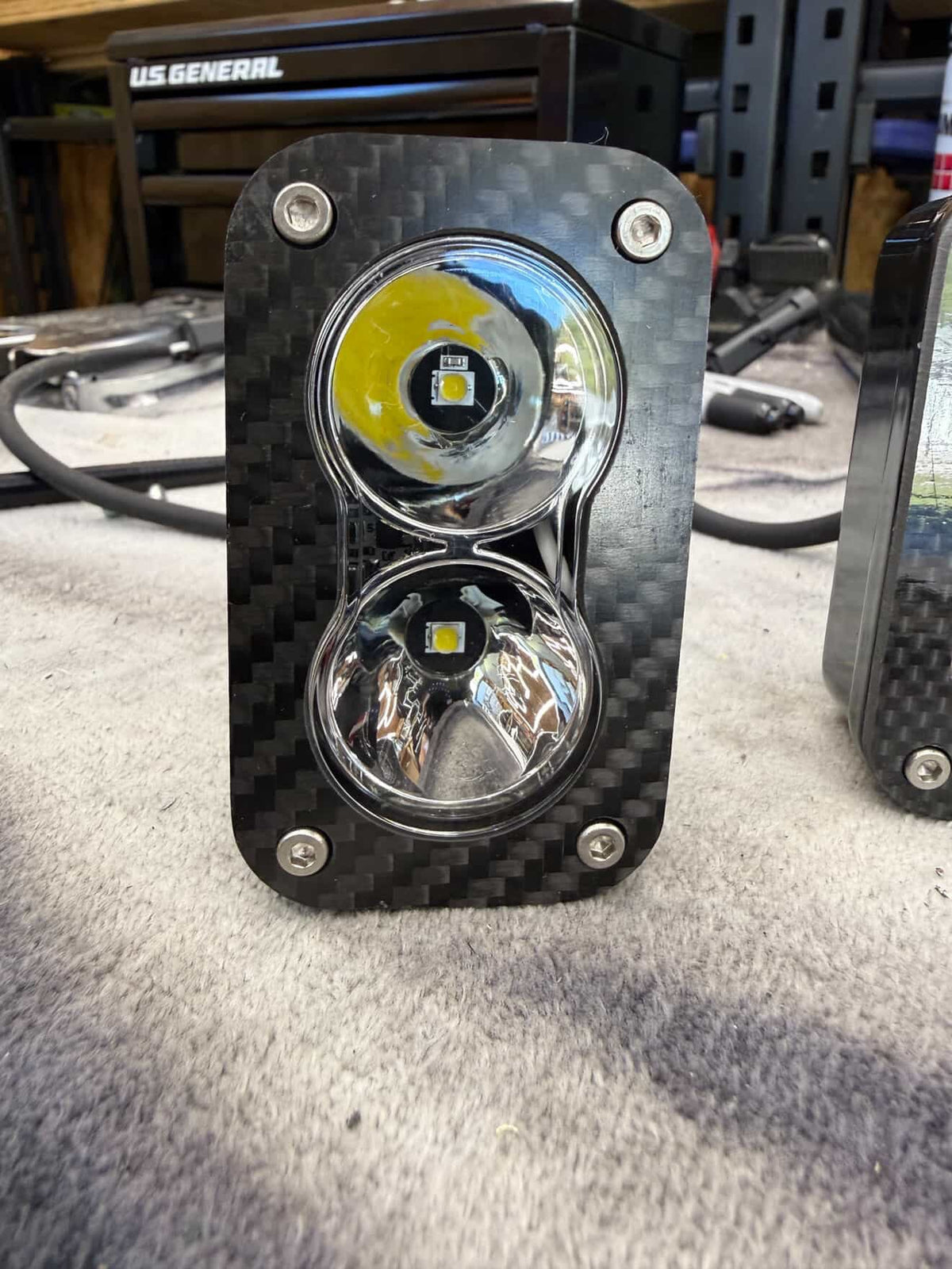 Real Carbon Fiber S2 Light Bezel | Baja Designs S2 Sport and S2 Pro