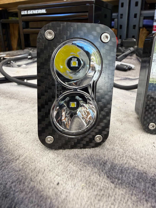 Real Carbon Fiber S2 Light Bezel | Baja Designs S2 Sport and S2 Pro