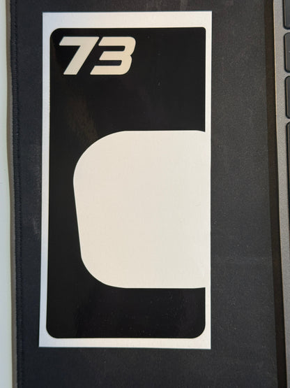 Front Headlight plate Replica decal For Super73 Rx / Adventure series