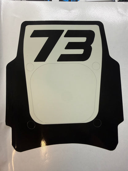 Front Headlight plate Replica decal For Super73 Rx / Adventure series