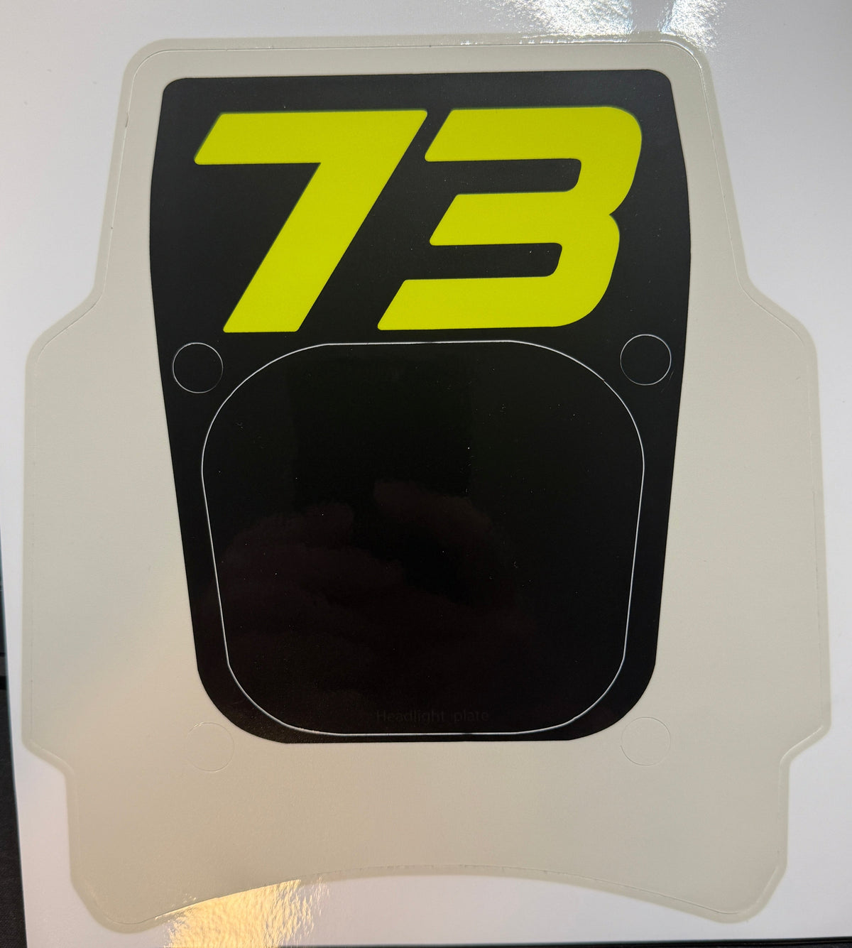Front Headlight plate Replica decal For Super73 Rx / Adventure series