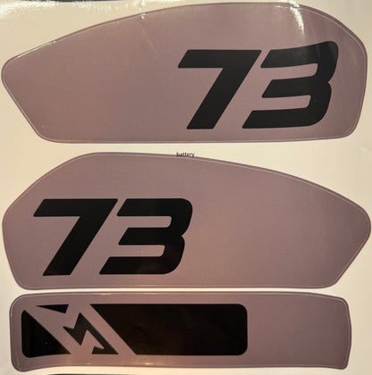 Adventure style 3pc battery Replica decals for Super 73 R / Rx / S2
