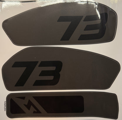Adventure style 3pc battery Replica decals for Super 73 R / Rx / S2