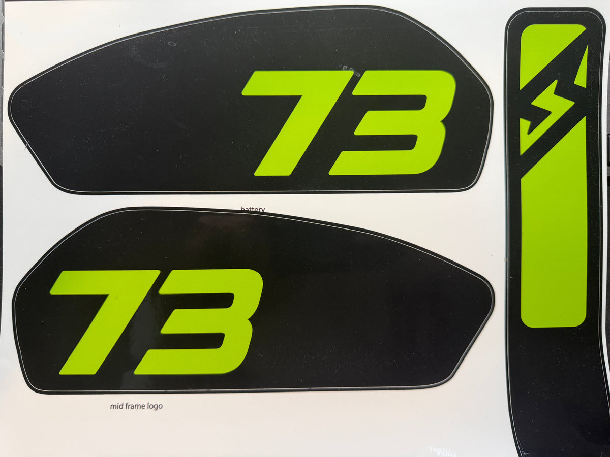 Adventure style 3pc battery Replica decals for Super 73 R / Rx / S2