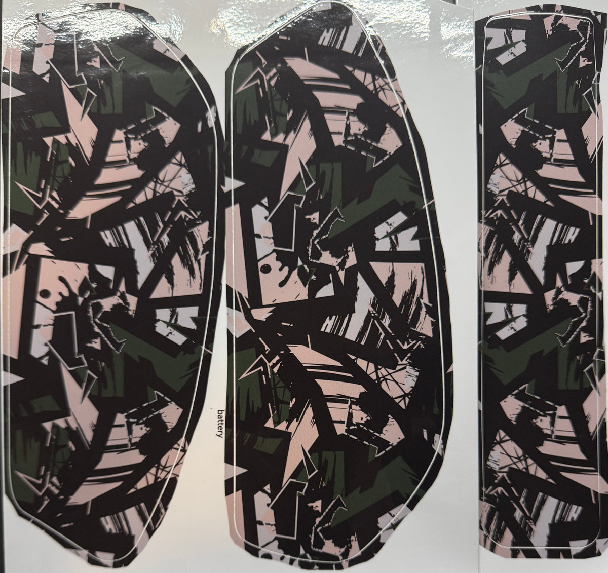 OEM style 3pc battery Replica decals for Super 73 R / Rx / S2