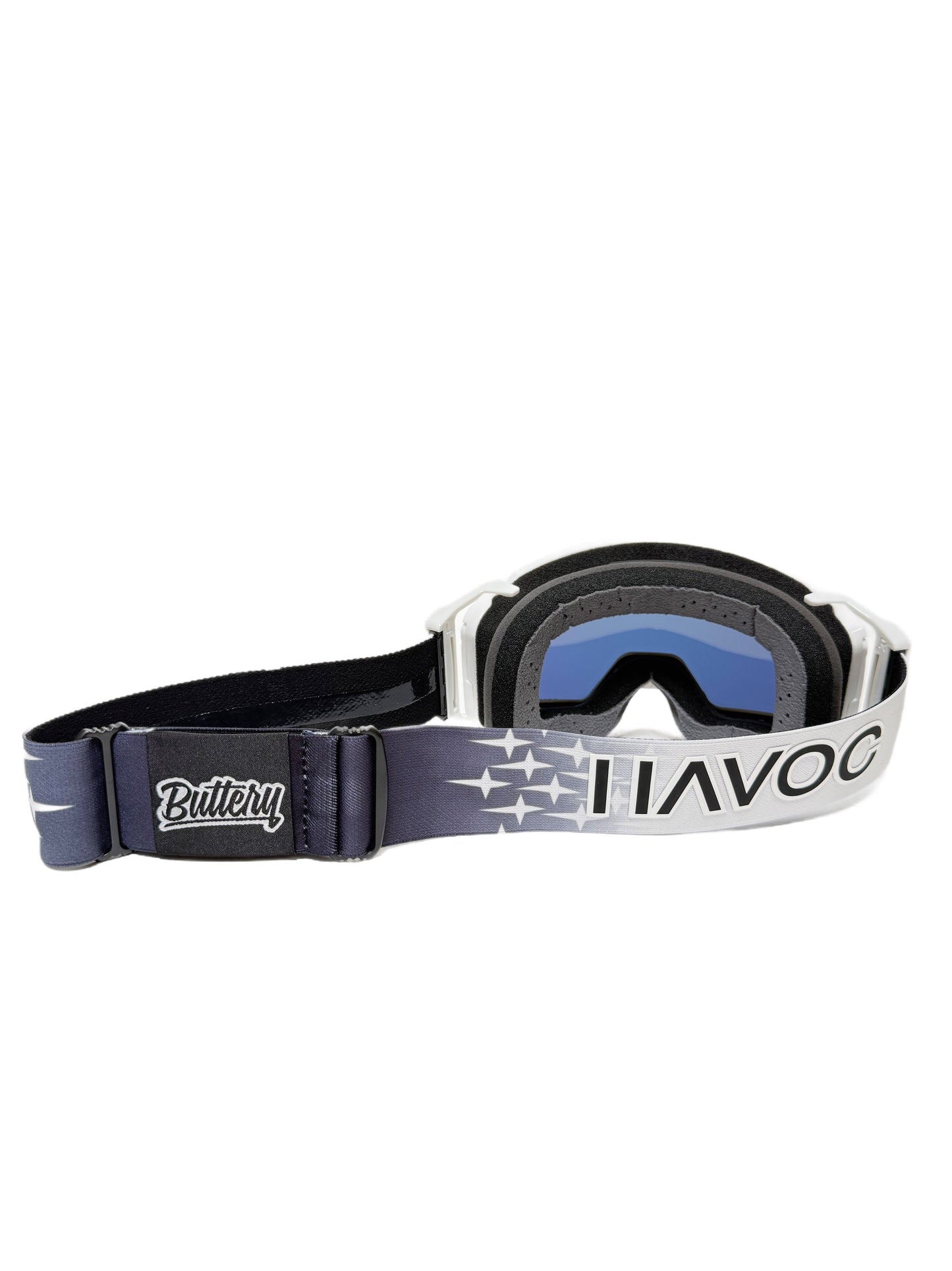Helios Goggles | Havoc x Buttery Films White and Gold Crystal | Off-Road and Motocross Riders