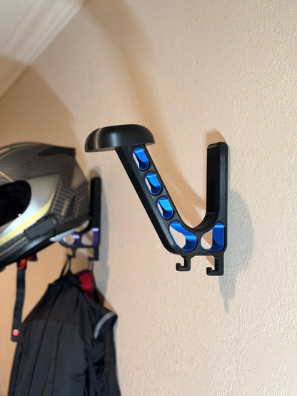 Heavy-Duty Helmet Wall Mount | Motorcycle and Riding Gear Storage