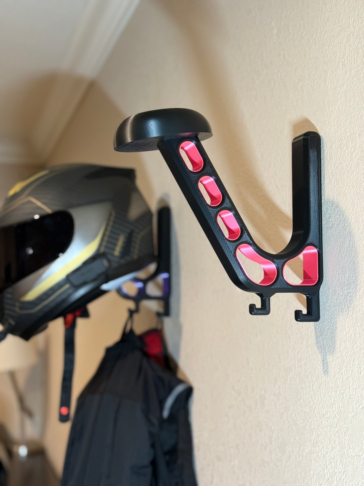 Heavy-Duty Helmet Wall Mount | Motorcycle and Riding Gear Storage