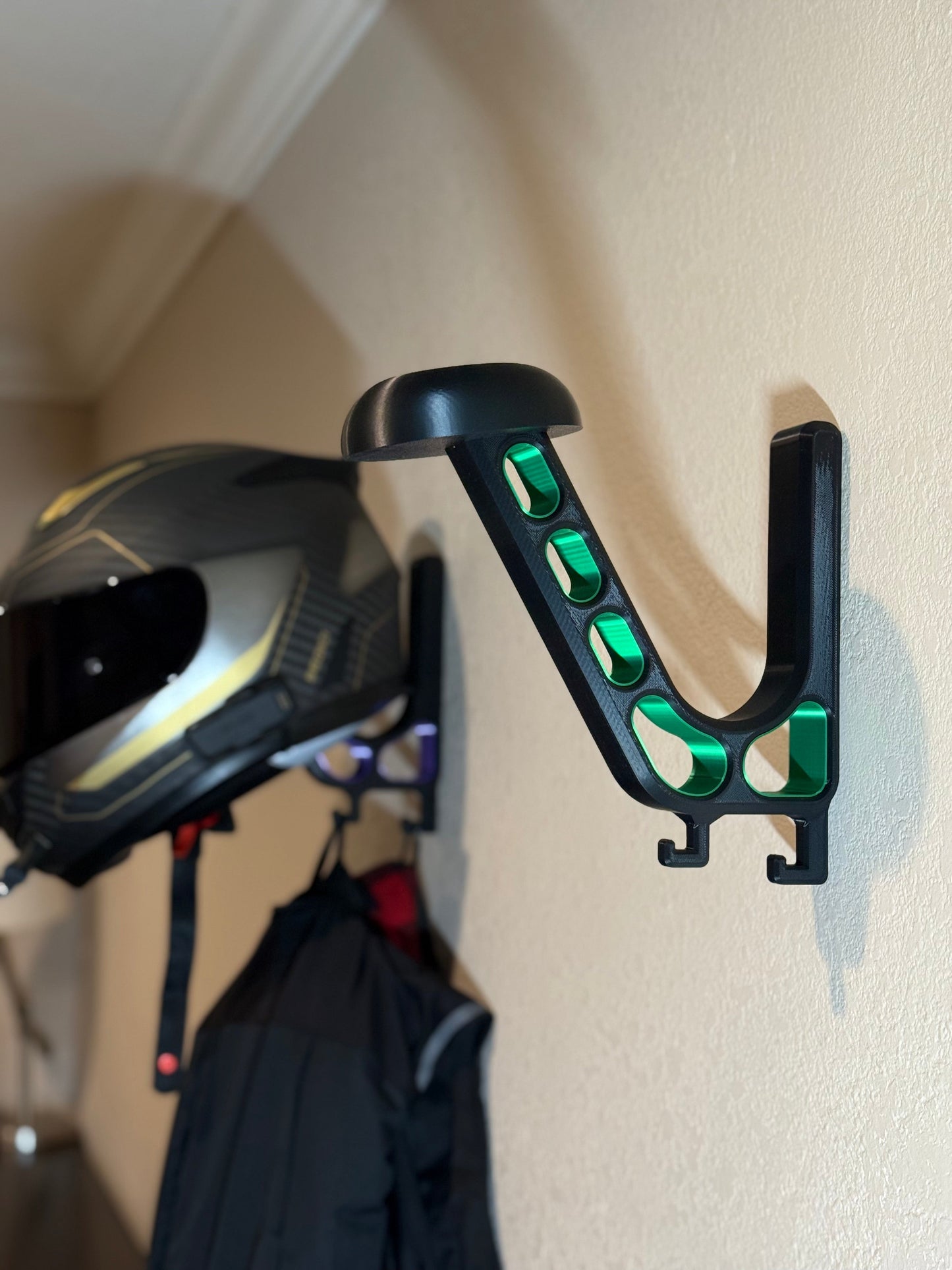 Heavy-Duty Helmet Wall Mount | Motorcycle and Riding Gear Storage