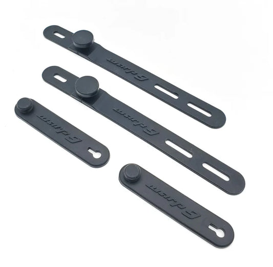 Rubber Handlebar Tie Kit | Adjustable & Reusable Cable Straps | By Warp 9