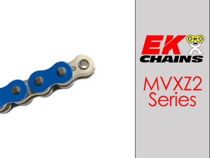 EK 520 MVXZ Quadra-X Ring Chain (Colors)  120 Link | For Electric and Street Motorcycles Colored Chain Built for Strength, Style