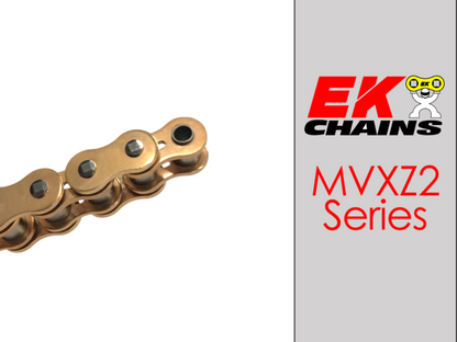 EK 520 MVXZ Quadra-X Ring Chain  - 120 Link | By EK Chain | For Electric and Street Motorcycles