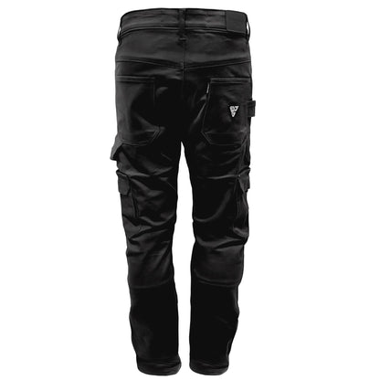 Relaxed Fit Cargo Pants - Black with Pads - REVRides