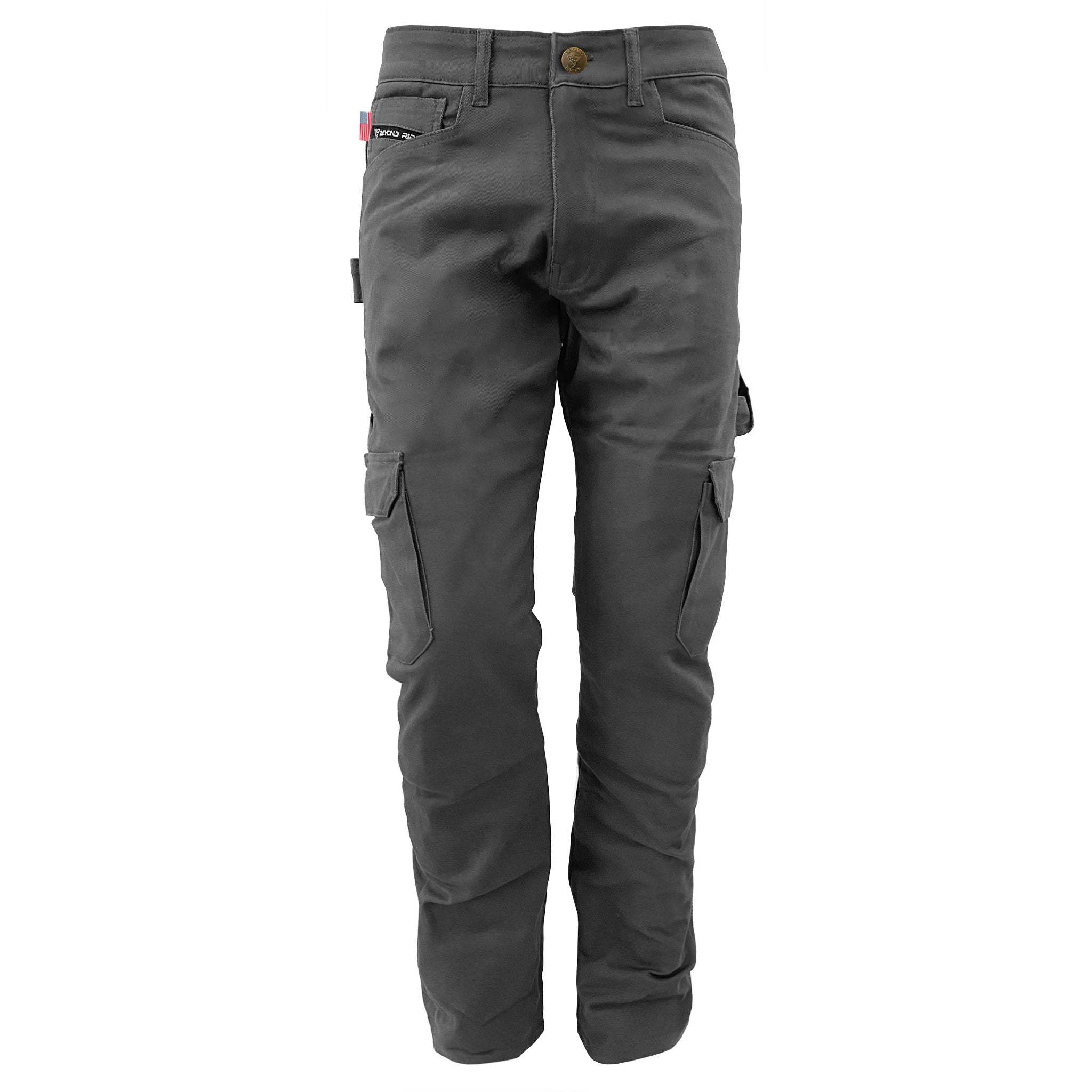 Relaxed Fit Cargo Pants - Grey with Pads – REVRides