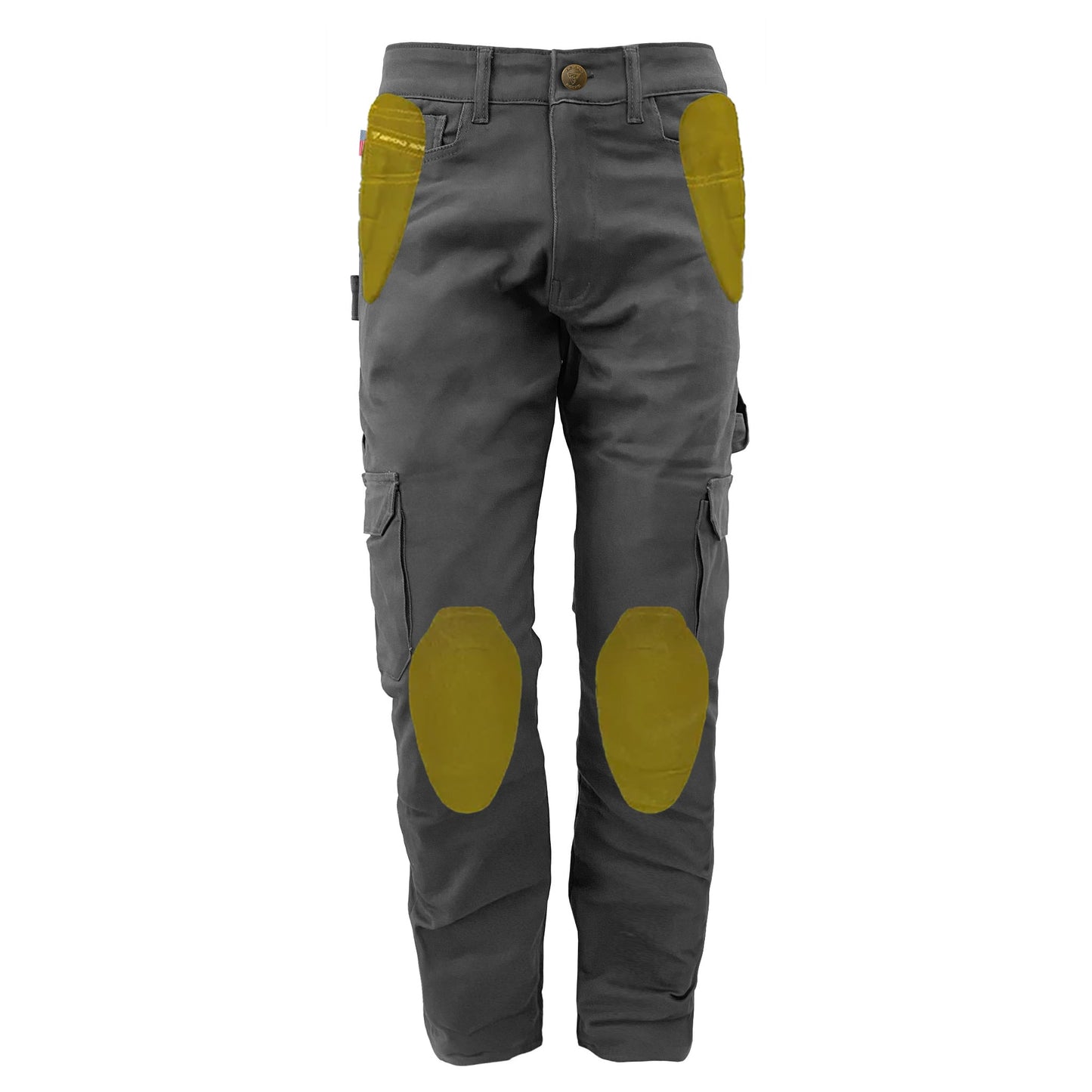 Loose Fit Cargo Pants - Gray with Pads - REVRides