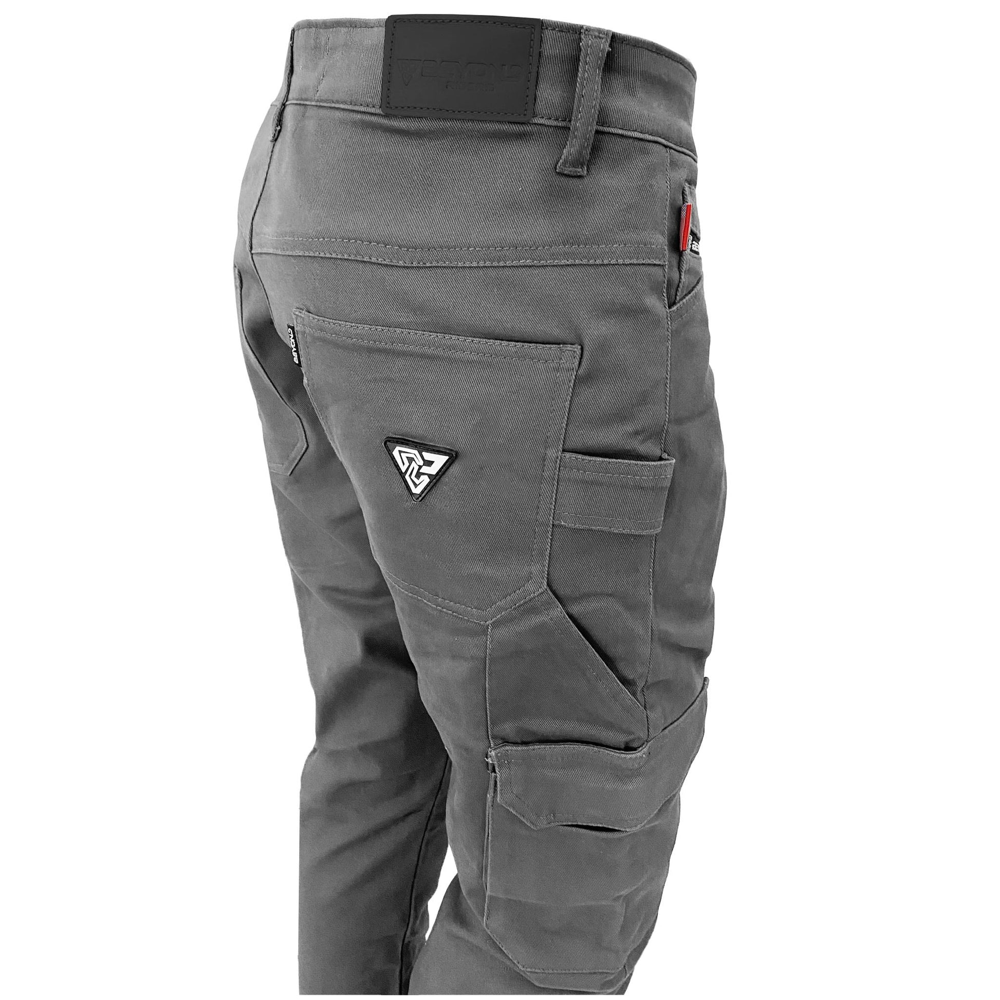 Loose Fit Cargo Pants - Gray with Pads - REVRides