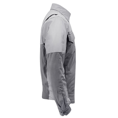Flannel Reflective Shirt “Twilight Titanium" - Gray with Pads