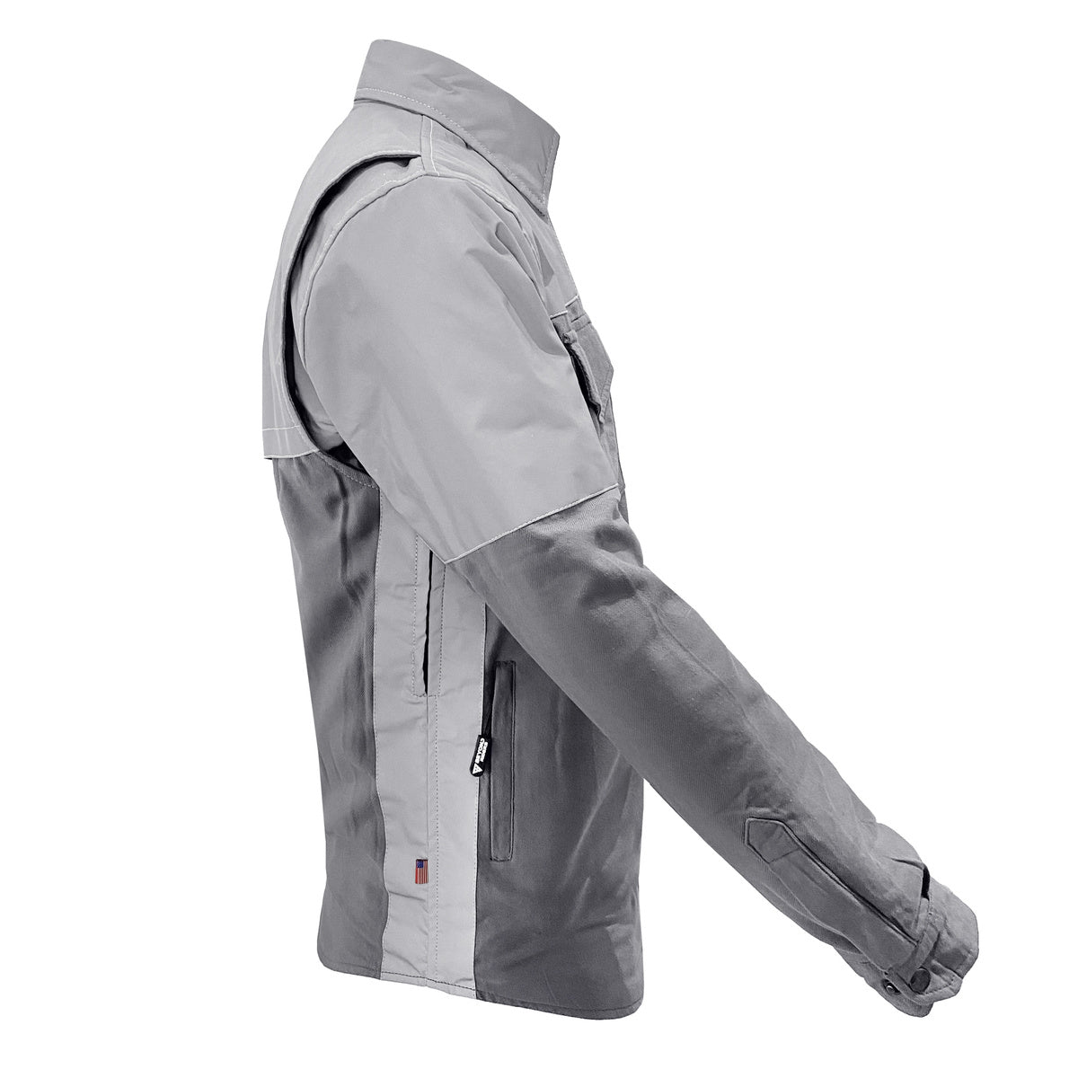 Flannel Reflective Shirt “Twilight Titanium" - Gray with Pads