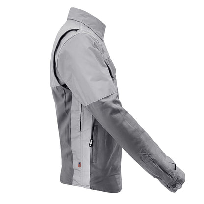 Flannel Reflective Shirt “Twilight Titanium" - Gray with Pads