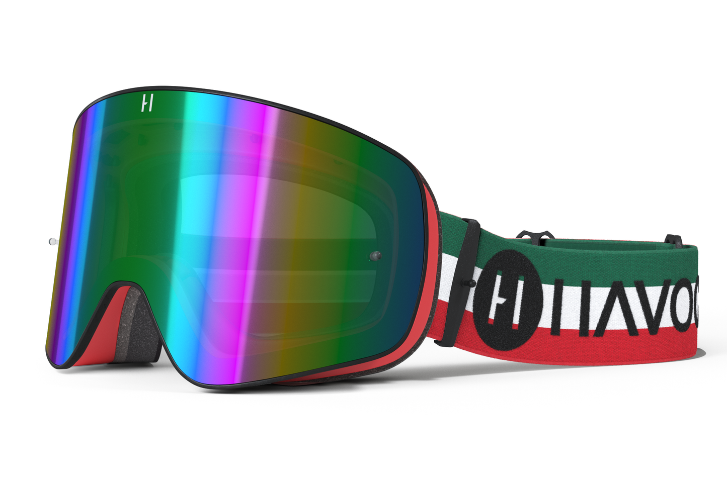 Viva México Infinity Goggles | Havoc Green, White and Red | Off-Road and Motocross Riders