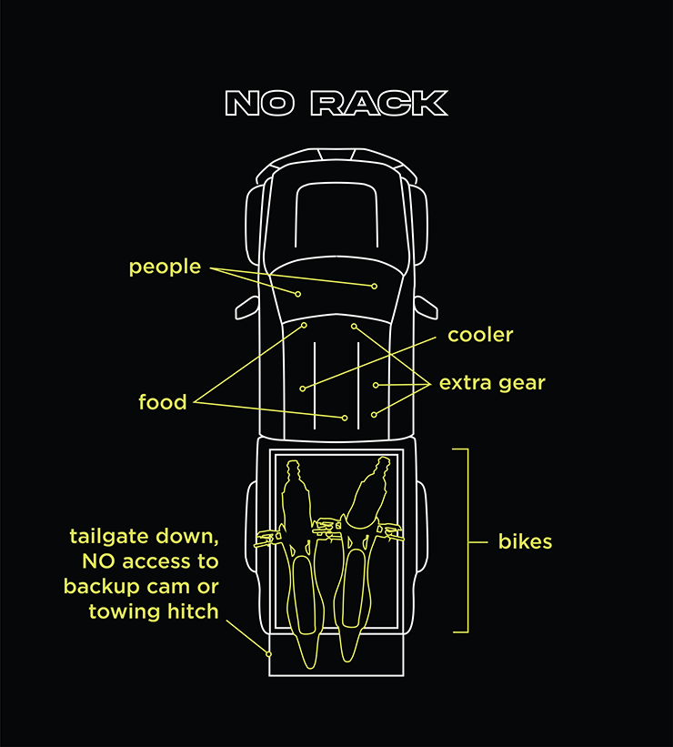 Chase Rack System - Base Rack  | Modular Truck Bed Rack for E-Motos | by Big Days