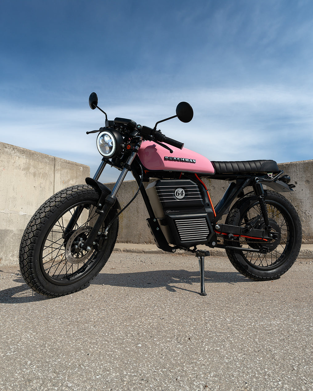 Beachman '64 Electric Cafe Racer (LSM) | 72V 50Ah Street Legal Electric Motorcycle