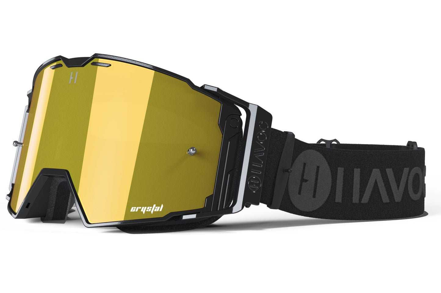 Obsidian Helios Goggles | Havoc Black and Gold | Off-Road and Motocross Riders