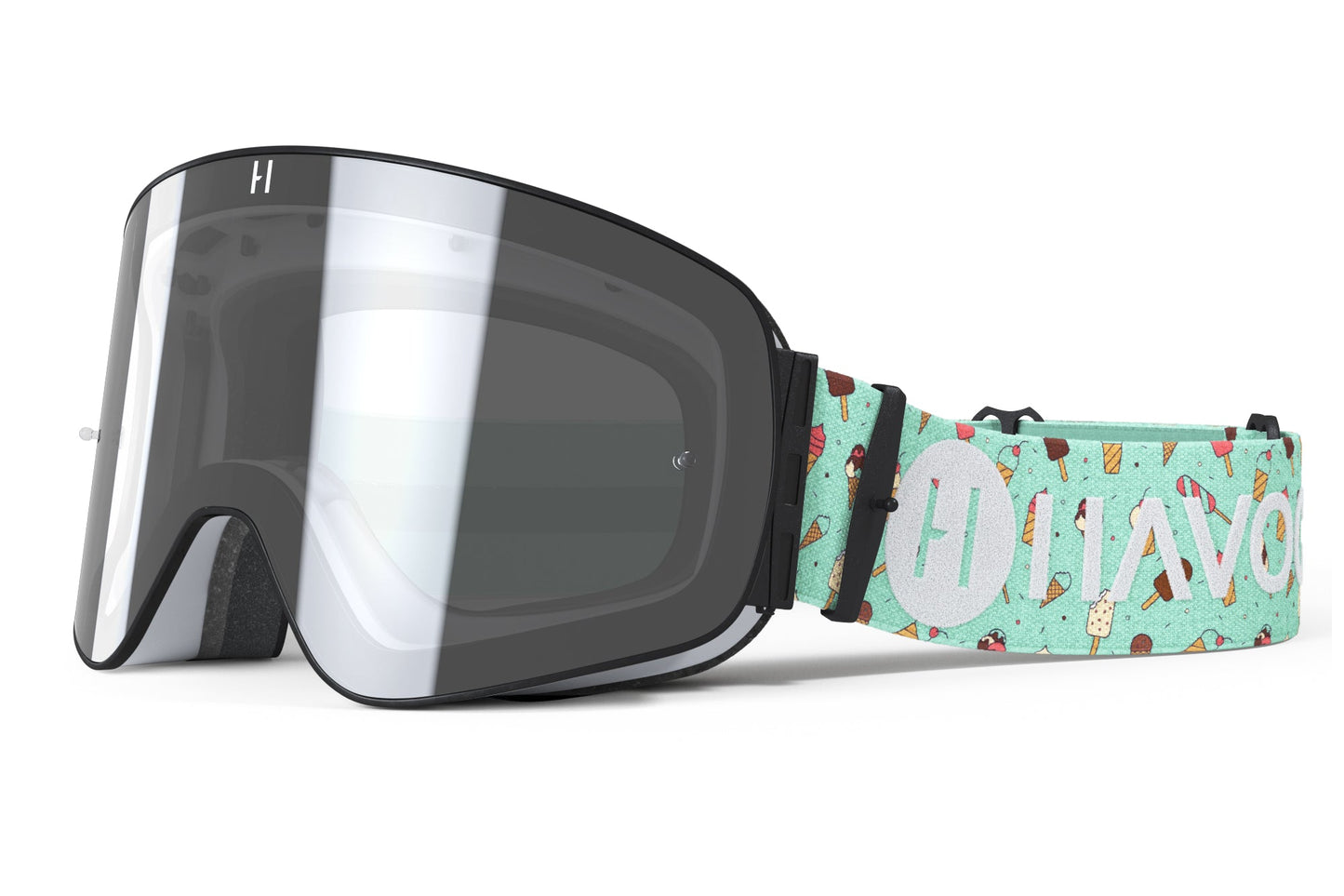 Popsicle Infinity Goggles | Havoc Silver and White | Off-Road and Motocross Riders