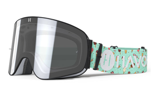 Popsicle Infinity Goggles | Havoc Silver and White | Off-Road and Motocross Riders
