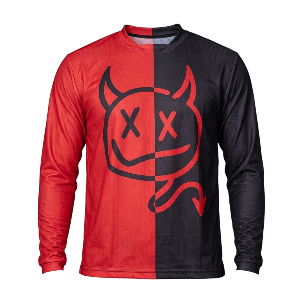 Numbskull Menace Moto/MTB Jersey 2.0: Red Devil | Technical Riding Jersey