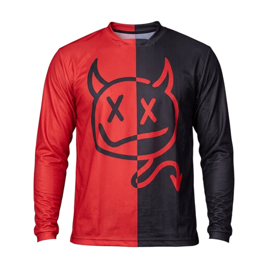 Numbskull Menace Moto/MTB Jersey 2.0: Red Devil | Technical Riding Jersey