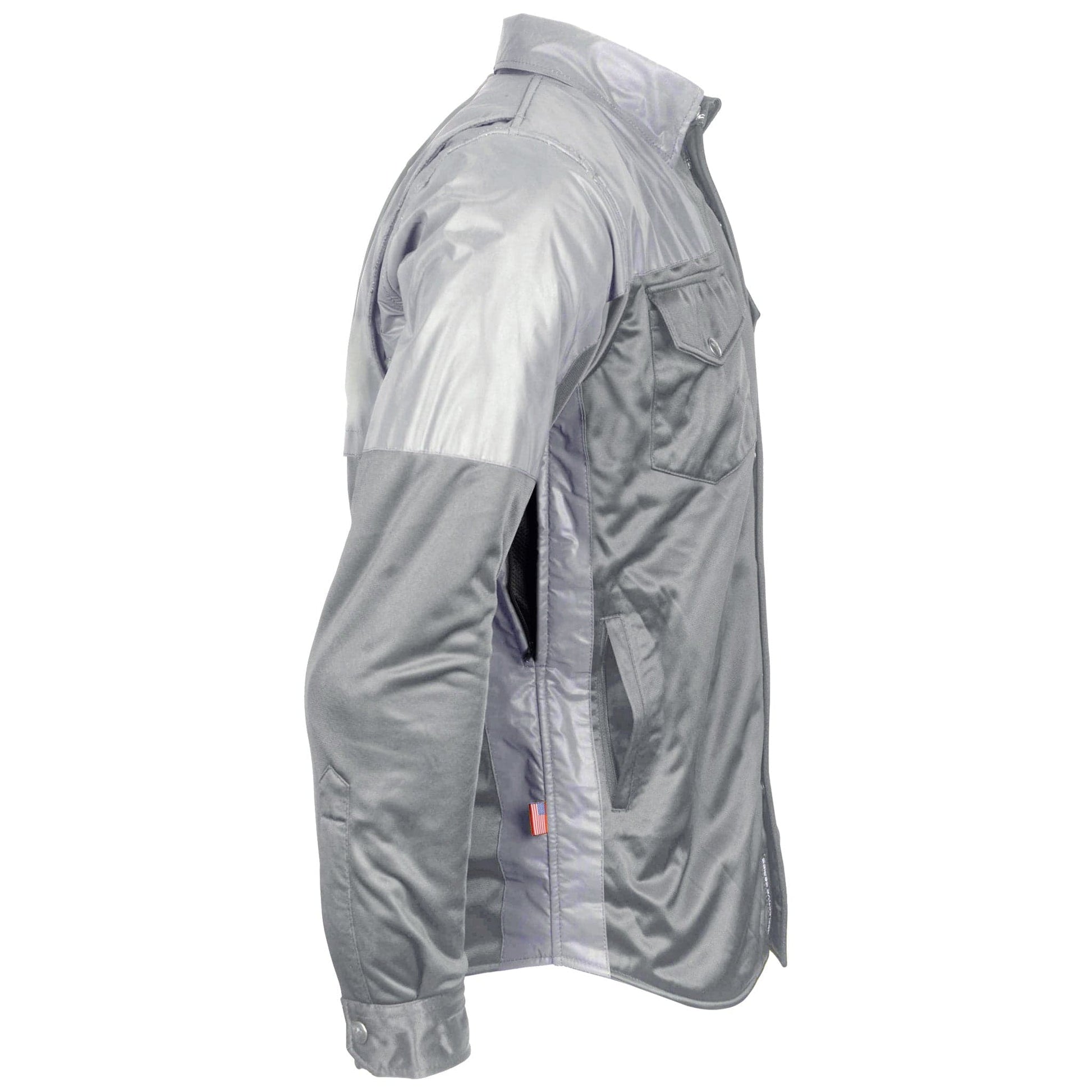 Ultra Reflective Shirt "Twilight Titanium" - Gray with Pads - REVRides