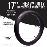 70/100-17 (2.50/2.75-17) Heavy Duty 17" Inner Tube | 3mm Thick