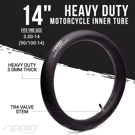 90/100-14 (3.0-14) Heavy Duty 14" Inner Tube 3mm Thick - REVRides
