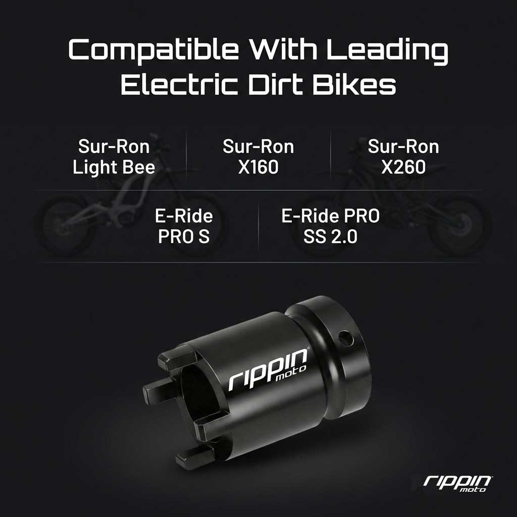 4-Pin Jackshaft & Swing Arm Lock Nut Socket | Sur-Ron & E-Ride Pro | by Rippin Moto