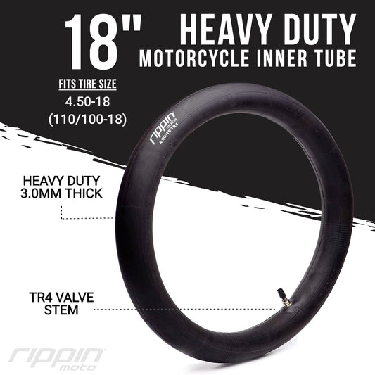 110/100-18 (4.5 x 18) Heavy Duty 18" Inner Tube 3mm Thick - REVRides