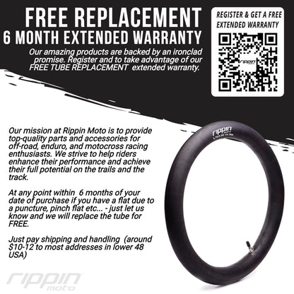 110/100-18 (4.5 x 18) Heavy Duty 18" Inner Tube 3mm Thick - REVRides