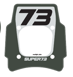 Front Headlight plate Replica decal For Super73 Rx / Adventure series - REVRides