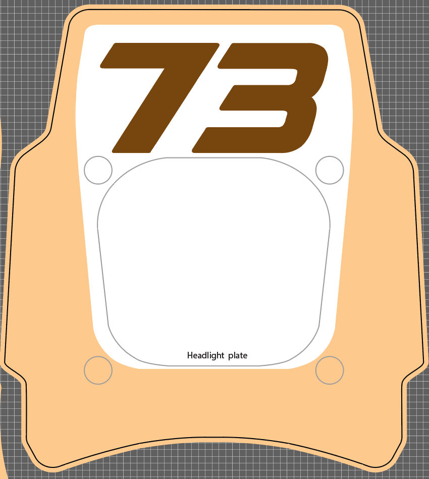 Front Headlight plate Replica decal For Super73 Rx / Adventure series - REVRides