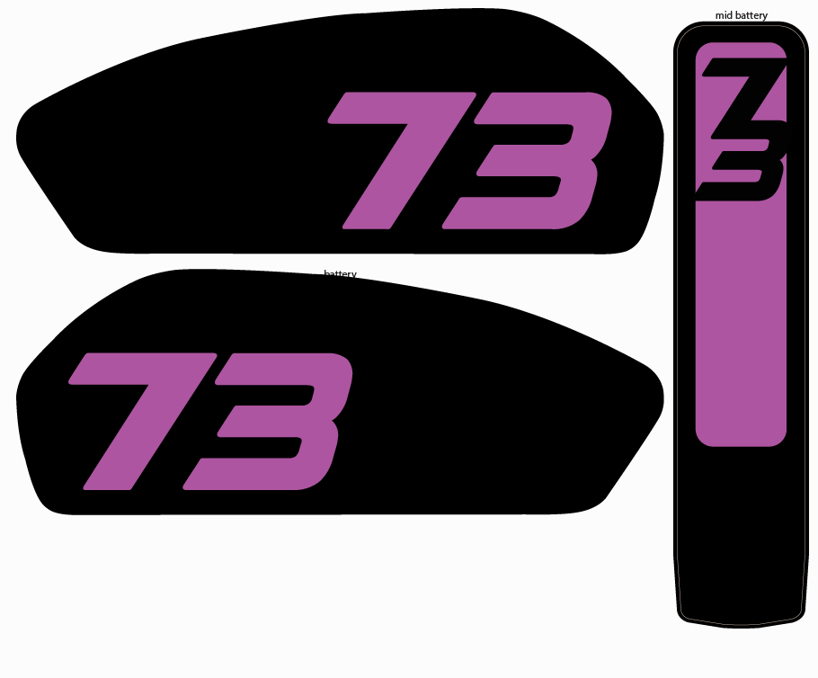 Adventure style 3pc battery Replica decals for Super 73 R / Rx / S2 - REVRides