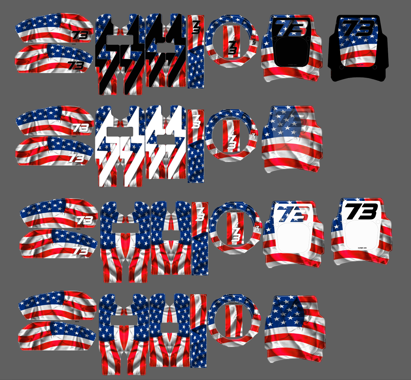 MERICA' decal kit Super 73 RX / R / (New S2 adventure) - REVRides