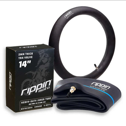 Rippin Moto Heavy-Duty Inner Tubes - 17/14 Front & Rear Combo Pack | for Mini moto & pit bike | By Rippin Moto