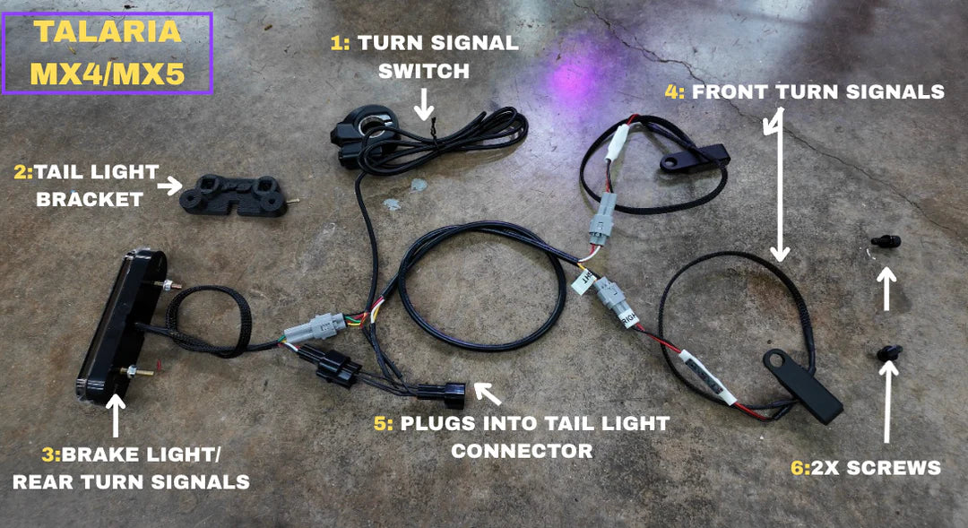 Project 9 Turn Signal & Brake Light Kit | Plug‑N‑Play| for Sur-Ron, Talaria & E-Ride Pro 3.0 | by Project 9 Designs