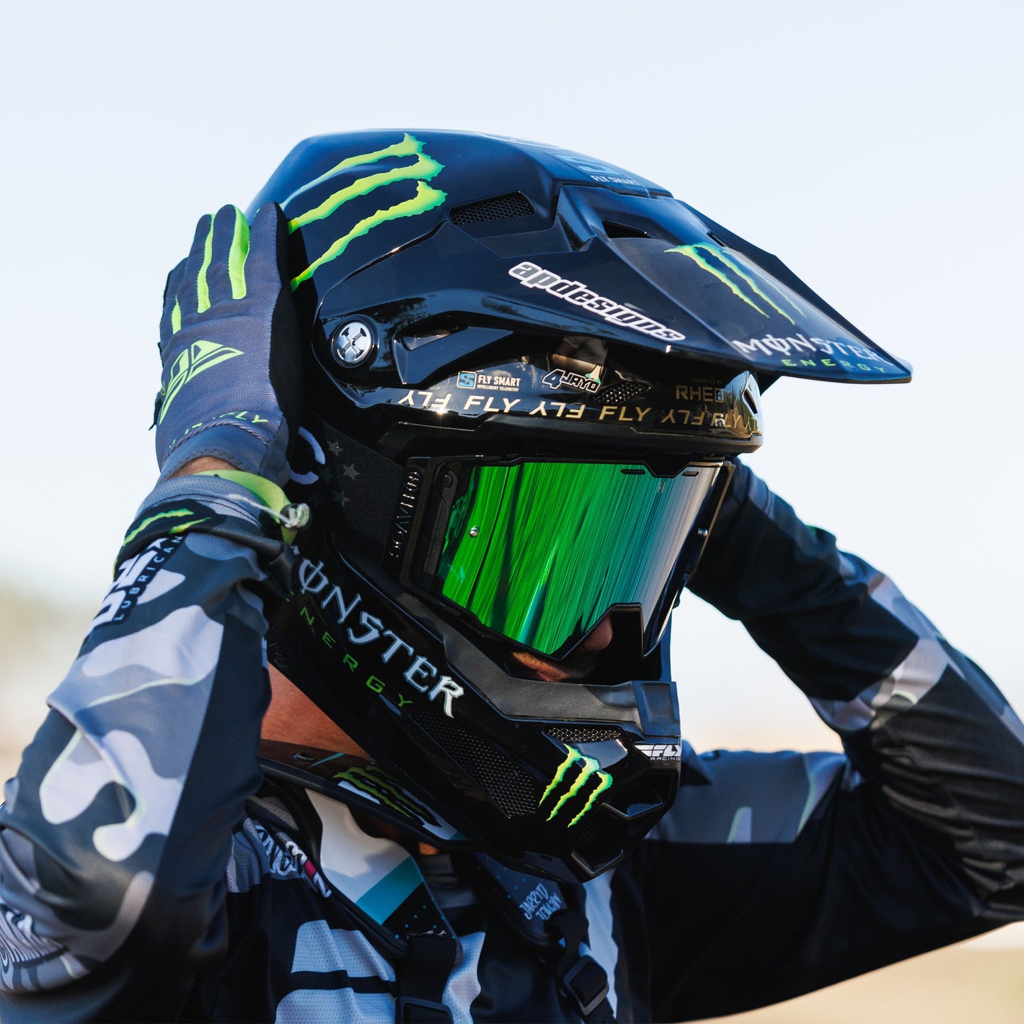 States Helios Goggles | Havoc Black and Green | Off-Road and Motocross Riders